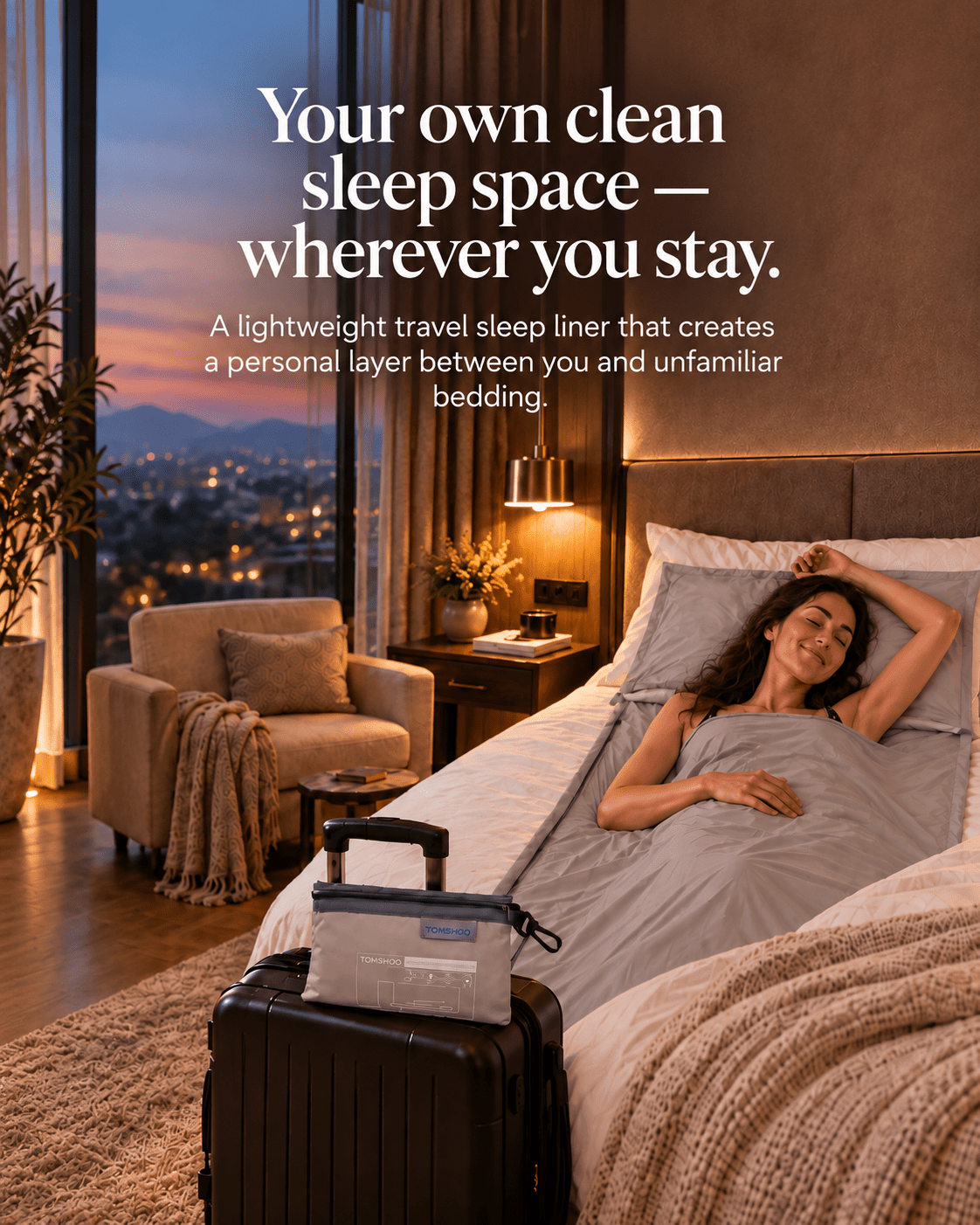 Tomshoo Travel Sleep Liner – Lightweight Hotel & Hostel Travel Sheet - StaySleeve