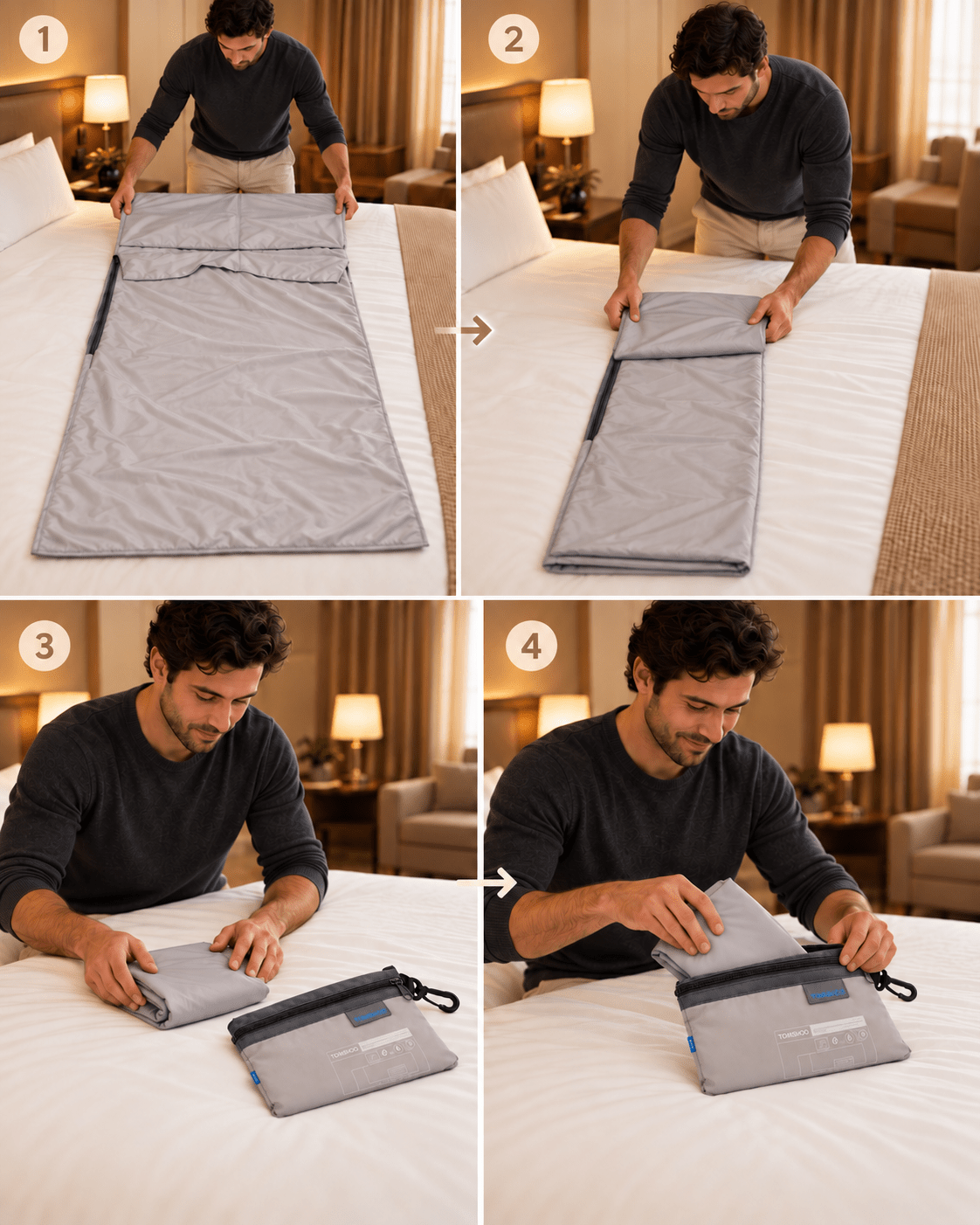 Tomshoo Travel Sleep Liner – Lightweight Hotel & Hostel Travel Sheet - StaySleeve