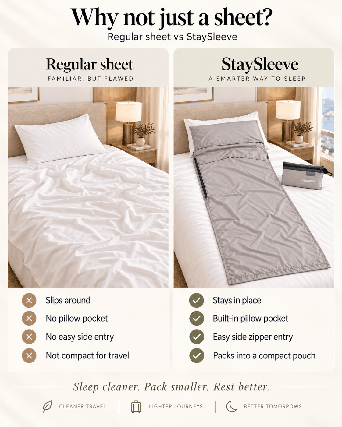 Tomshoo Travel Sleep Liner – Lightweight Hotel & Hostel Travel Sheet - StaySleeve
